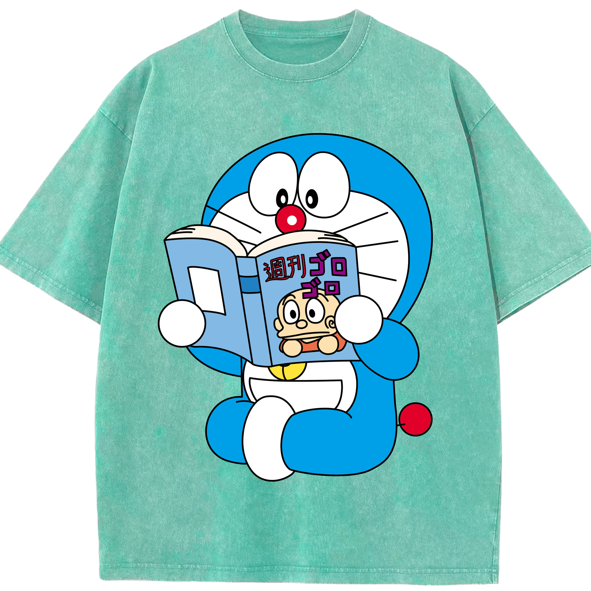 （画像用） ドラえもん Doraemon 綿100% ヴィンテージ風 半袖Tシャツ（フロントプリント）